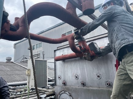 既設配管撤去工事