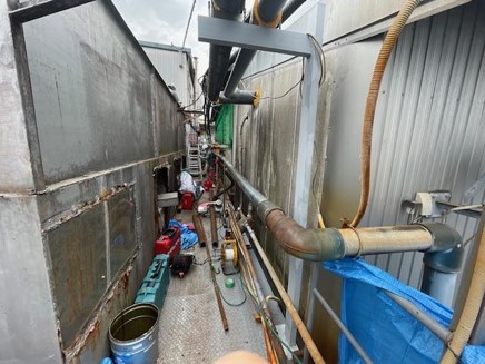既設配管撤去工事